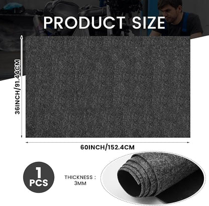 60 x 36 Inch Oil Spill Mat, Garage Floor Mat Under Car Driveway Mats Oil Leaks - Image 2