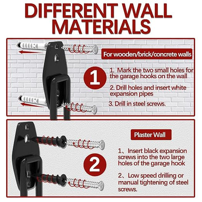 3-H Garage Wall Hooks 14 Pack, Garage Hooks Heavy Duty - Image 5