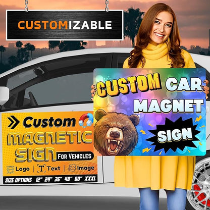 Custom Car Magnet with Your Logo ║ Advertise Your Business Vehicle Magnetic ║ - Image 3