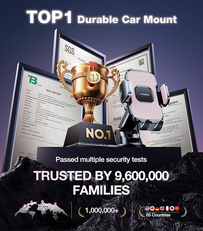 TORRAS Pink Phone Holders for Your Car【True Military-Grade & Strongest Suction】 - Image 2