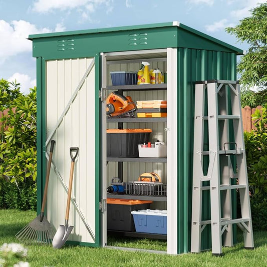 Bealife 5' x 3' Outdoor Storage Shed Clearance, Metal Outdoor Storage Cabinet by Bealife