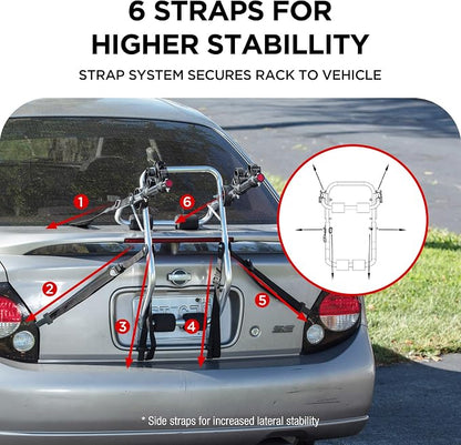 Rockland Aluminum 2-Bike Rack, 70 lbs Capacity, Lightweight Trunk Mount Bike - Image 5