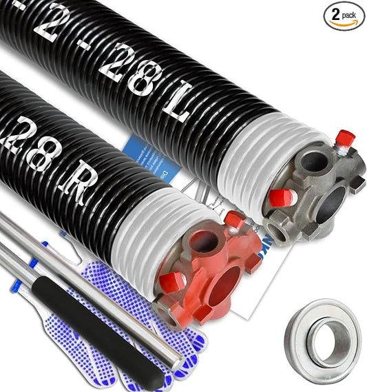 Garage Door Torsion Spring Set, Pair of 2" Electrophoresis Coated Garage Door by YINKCO