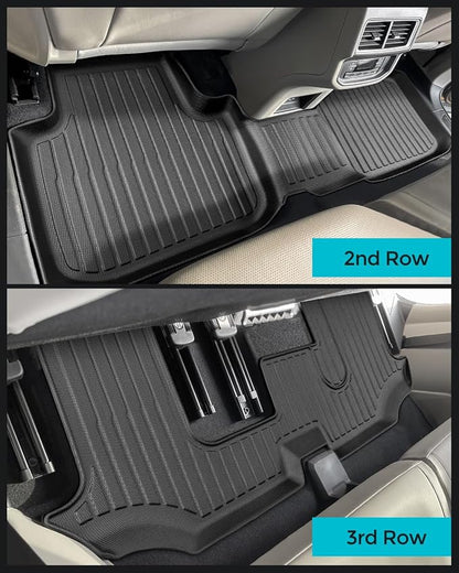 Floor Mats for Volkswagen VW Atlas 2018-2025 7 Seats, All Weather Car Mats Full - Image 6