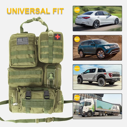 Universal Tactical Seat ​Back Organizer Vehicle Molle Panel Organizer Storage - Image 6
