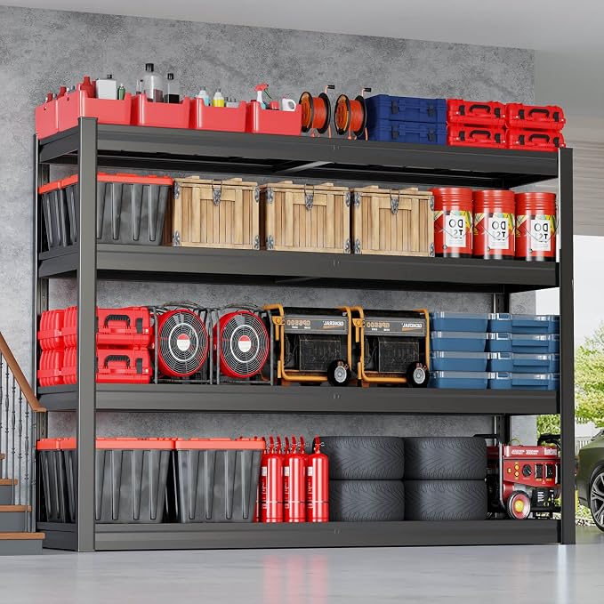 68" Wide Garage Shelving Unit, Heavy Duty Garage Storage Shelves, 3500 LBS - Image 2