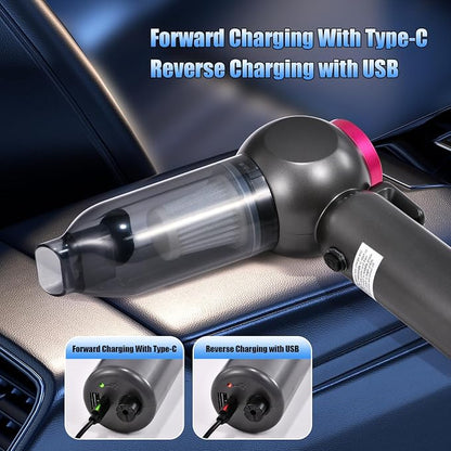 Car Vacuum Portable Handheld Cordless Vacuums, 20000PA Suction, 6000mAh Blower - Image 4