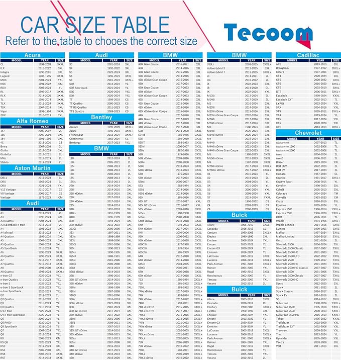 Tecoom Car Cover Waterproof All Weather, Outdoor Full Exterior Covers Without - Image 7