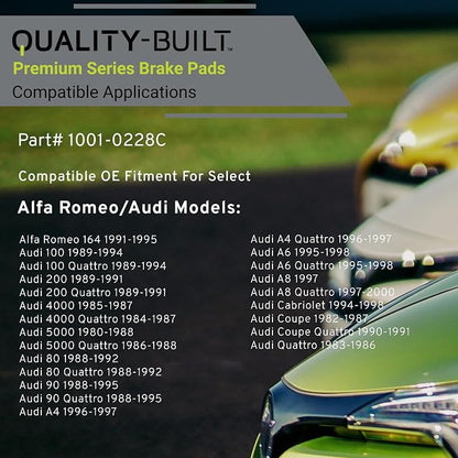Premium Ceramic Rear Brake Pads Compatible - Image 3