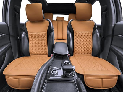 Elantrip Car Seat Cover Full Set Leather Car Seat Protector Universal fit - Image 4