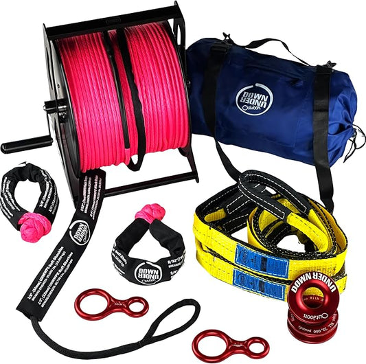 DOWN UNDER OUTDOORS Game/Log/4x4 Recovery Kit, Deer Drag, 650 ft of 9/32” Winch by DOWNUNDEROUTDOORS