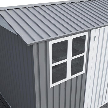 8x10 FT Outdoor Storage Shed, Metal Garden Shed - Image 6