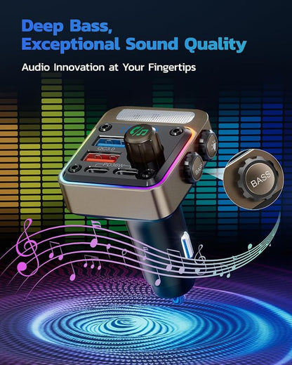 Nulaxy 54W Bluetooth 5.3 Car Adapter - Image 3