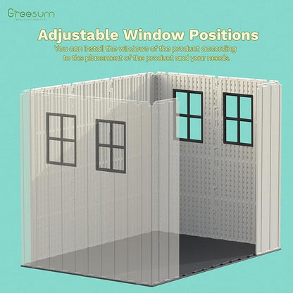 Greesum 8×8 FT Plastic Outdoor Storage Shed - Image 6