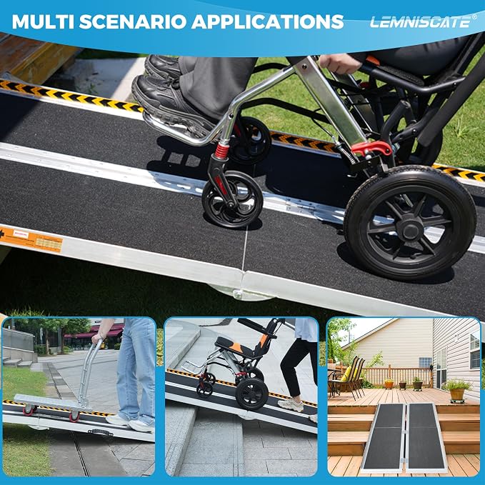 LEMNISCAT Wheelchair Ramp 5FT, Portable Wheel Chair Ramps - Image 6