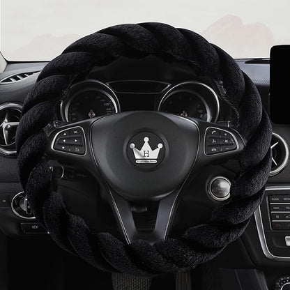 Luxury Fluffy Winter Car Steering Wheel Cover by HighnessHwoo