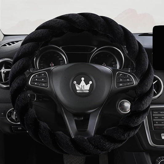 Luxury Fluffy Winter Car Steering Wheel Cover by HighnessHwoo