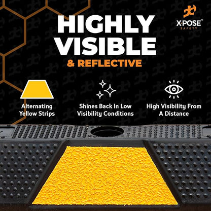 Xpose Safety 72" Heavy Duty Rubber Parking Stopper – 1 Pack Wheel Blocks - Image 4