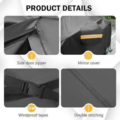 MORNYRAY Compatible with Ford Mustang, Car Cover Outdoor Waterproof Sun Rain - Image 2