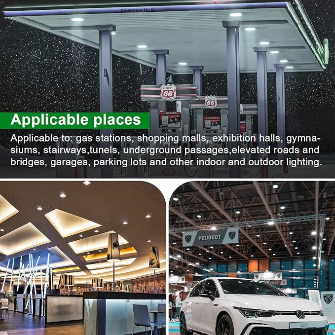 OSTEK LED Gas Station Canopy Light, 150W Carport Ceiling Light 5700K, Outdoor - Image 7