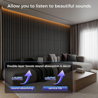 8 Pack 2-Layer Fold Soundproof Wall Panels, 0.9lb/ft³ High Density, 3D Acoustic - Image 3