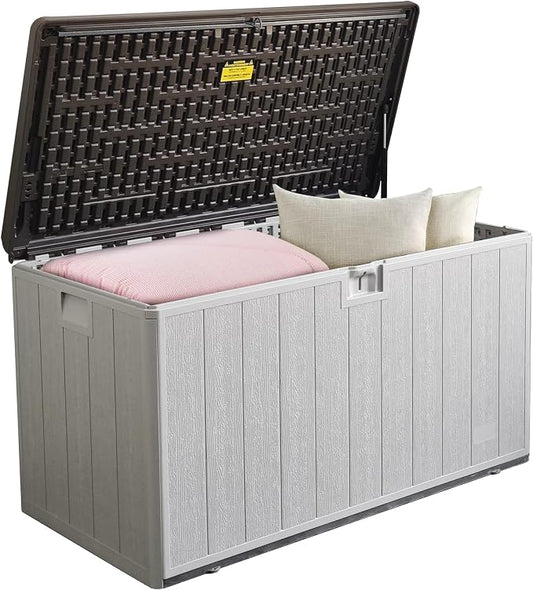 110 Pro Gallon Resin Deck Box, Waterproof Outdoor Storage Bin by Decksplore%E2%80%94BuiltforOutdoor