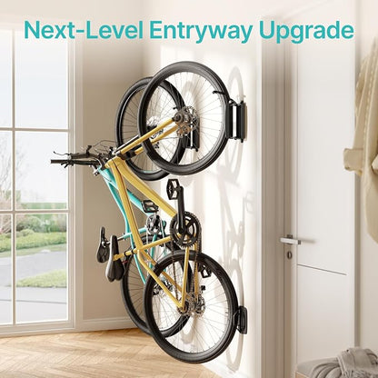 Bike Rack Garage, Bike Wall Mount Heavy Duty, Holds 77 Lbs, Swivel Bike Hangers - Image 7
