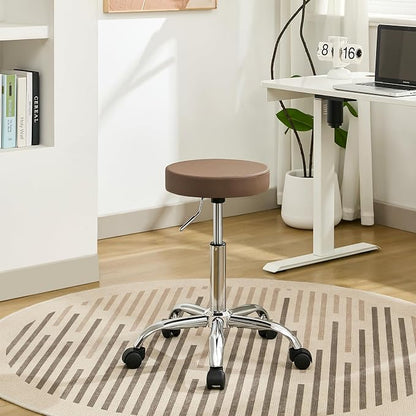 Adjustable Office Stool with Wheels 19.5’’-26.6’’ by FIRAVOE