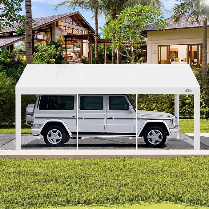 COBIZI 12x20ft Carport Heavy Duty, Portable Car Garage Outdoor Party Tent - Image 7