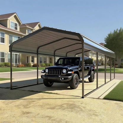 Heavy Duty Metal Carport 10x20 ft Galvanized Steel Frame RV Carport Storage All by Unknown