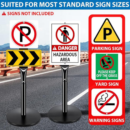 2Pack Heavy Duty Parking Sign Post - Image 3