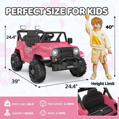 12V Ride On Truck Car with Remote Control, Kids Electric Vehicles with - Image 6