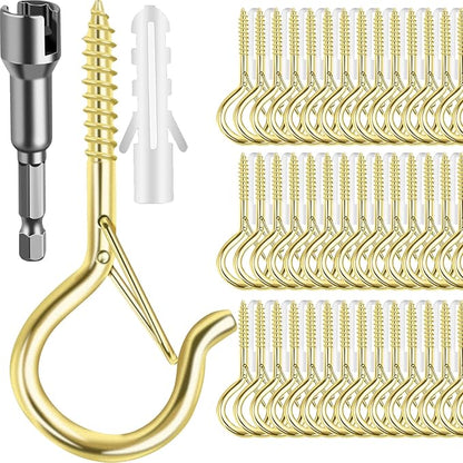 96 PCS Q-Hanger Hooks, Screw Hooks by FSAH