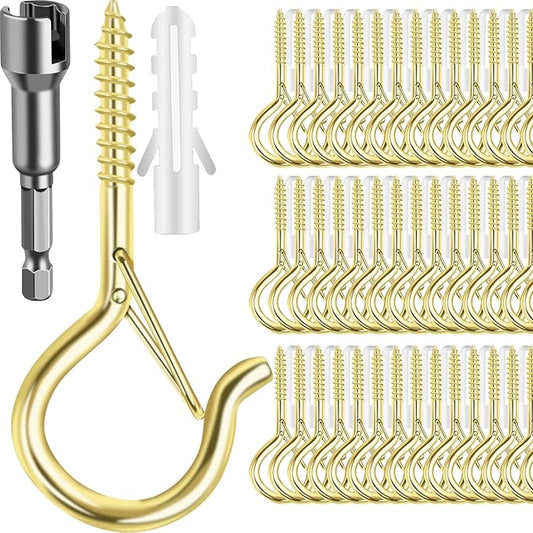 96 PCS Q-Hanger Hooks, Screw Hooks by FSAH