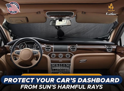 EcoNour Car Windshield Sun Shade | 2025 Upgraded Innovative No-Light-Pass - Image 2