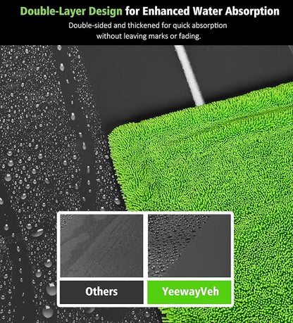 28" x 36" Car Drying Towel Extra Large, 1400 GSM Double Sided High Absorbent - Image 5