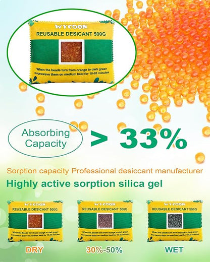 Rechargeable Desiccant Pack 2 x 500g, Moisture Absorber - Image 3