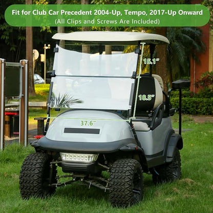 10L0L Golf Cart Windshield for Club Car Precedent 2004-Up, 2017-Up Onward - Image 4