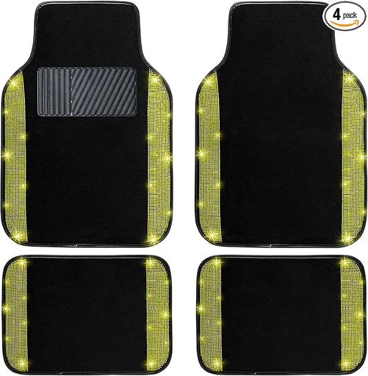 NBTEPEM Bling Car Floor Mats Full Set, Universal Fit Most Cars by NBTEPEM