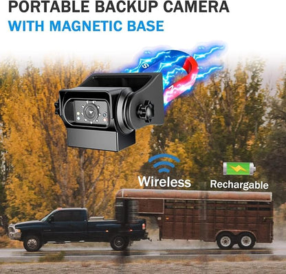 EWAY WiFi Magnetic Hitch Wireless Backup Rear/Front View Camera Rechargeable - Image 2