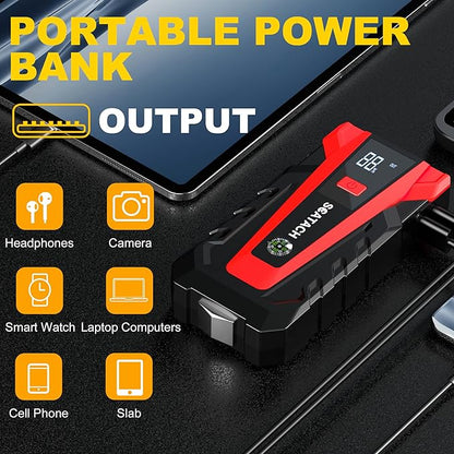 Scatach 011 Car Battery Jump Starter, 4000A 12V Jump Starter Battery Pack - Image 3