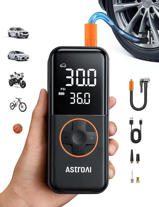 AstroAI L4 Tire Inflator Portable Air Compressor, 150PSI Portable Air Pump by AstroAI