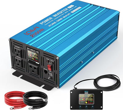 2000 Watt Inverter Pure Sine Wave DC 12V to 110V AC Power Inverters - Image 8