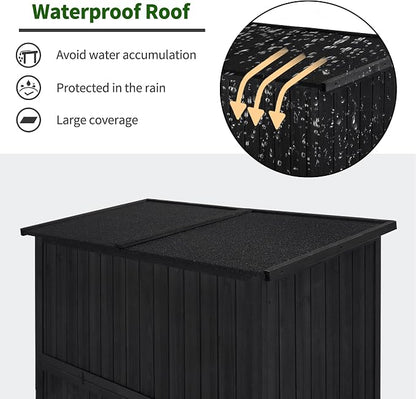 MCombo Outdoor Storage Cabinet, Wooden Storage Shed - Image 4