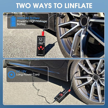 Tire Inflator Portable Air Compressor, 150PSI Cordless Portable Tire Inflator - Image 7
