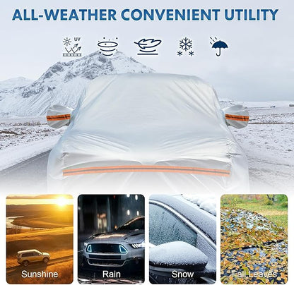 KEYOOG Car Cover, Fit for 213"-237" Length Pickup Truck, 6-Layer All-Weather - Image 3