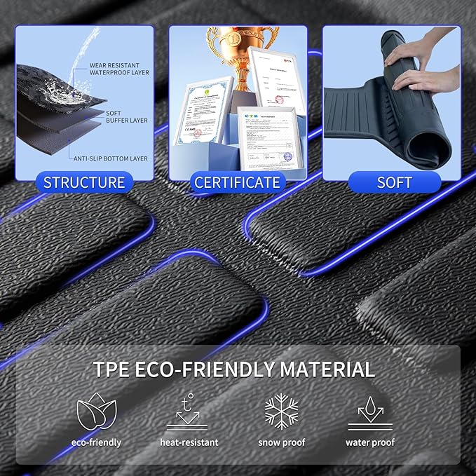 KELCSEECS Floor Mats Custom for 2026 2025 2024 2023 2022 2021 Chevrolet Chevy - Image 4