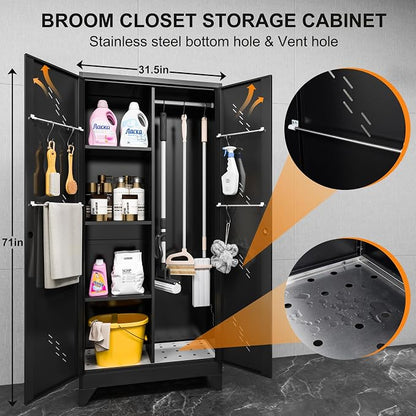 Metal Garage Storage Cabinet, Kitchen Pantry - Image 3