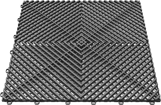 25PCS|15.7"x15.7" Garage Flooring Tiles, Non-Slip Interlocking Plastic Garage by Home