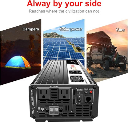 Xijia 3000W Pure Sine Wave Power Inverter DC24V to 110V 120V ac Converter 60HZ - Image 4